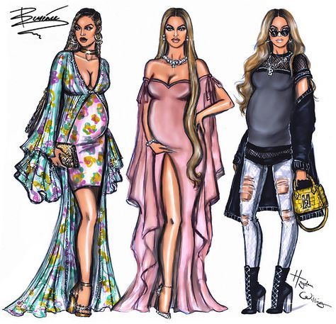 Beyoncé Art, Hayden Williams, Fashion Illustrations Techniques, Fashion Sketches Dresses, Sketches Dresses, Fashion Illustration Sketches, Destiny's Child, Boutique Logo, Illustration Fashion Design