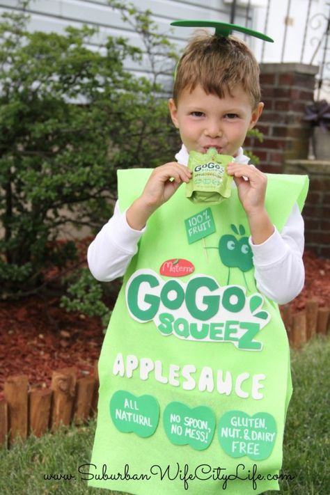 GoGo Squeez Costume Gogo Squeez, Diy Costume Ideas, Trio Halloween Costumes, Pouch Diy, Sonic Funny, Diy Costume, Cool Halloween Costumes, Diy Costumes, Toddler Crafts