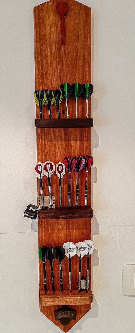 Dart Holder Ideas, Dart Holder Diy, Dart Holder, Dart Board Wall, Dart Boards, Ikea Bookshelves, Wall Holder, Youth Room, Board Wall