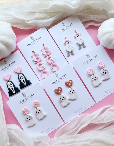 Halloween Clay Earrings Pink Halloween Clay Earrings Pink Ghost Earrings Pink BOO Earrings Pink Halloween Earrings Halloween Ghost - Etsy Halloween Clay Earrings, Halloween Jewellery, Polymer Clay Halloween, Halloween Clay, Pink Ghost, Baby Wipe, Ghost Earrings, Polymer Earrings, Makeup Wipes