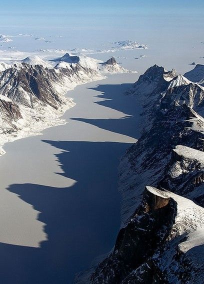 The fjords of Baffin Island. Canada. Baffin Island Canada, Arctic Mountains, Winter Collage, Canada Landscape, Baffin Island, Earth 2, Fantasy Rpg, Canada Travel, Hidden Treasures