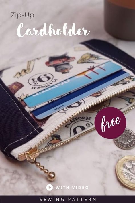 Keychain Wallet Sewing Pattern, Faux Leather Wallet Pattern Free, Simple Wallet Sewing Pattern, Card Wallet Pattern Free, Card Holder Sewing Pattern, Small Purse Pattern, Small Wallet Pattern, Wallet Pattern Free, Card Wallet Pattern