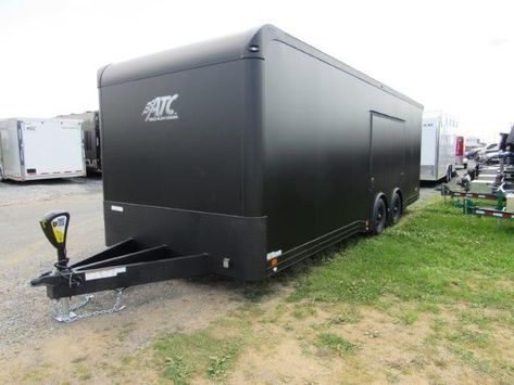 Small Enclosed Trailer, Experiential Architecture, 6x12 Enclosed Trailer Ideas, Motorbike Trailer, Enclosed Trailer Conversion Toy Hauler, Enclosed Car Hauler, Enclosed Trailer E Track Ideas, Cargo Trailer To Toy Hauler Conversion, Enclosed Car Trailer