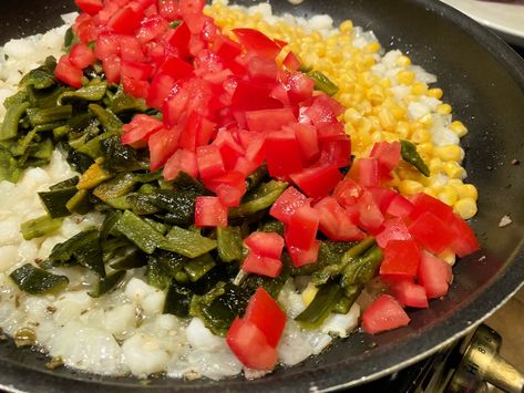 Roasted Poblano Peppers, Side Dishes For Chicken, Easy Side Dish, Stuffed Poblano Peppers, Roma Tomatoes, Fresh Corn, Mexican Recipes, Side Dishes Easy, Cookbook Recipes