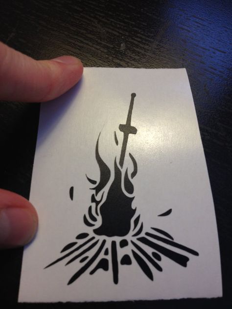 Dark Souls Bonfire Tattoo design. Dark Souls Bonfire Tattoo, Bonfire Tattoo, Dark Souls Bonfire, Breaking Bad Tattoo, Souls Tattoo, Dark Souls Tattoo, Tree Tattoo Forearm, Kraken Tattoo, Tattoos Pinterest