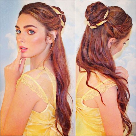 3,708 Likes, 44 Comments - Jackie Wyers (@jackiewyers) on Instagram: “My @emmawatson as #belle from @beautyandthebeast soft makeup & half up hairstyle  what do you…” Princess Belle Hair, Disney Hairstyles, Jackie Wyers, Belle Hair, Elegance Hair, Belle Hairstyle, Belle Costume, Disney Hair, Belle Beauty And The Beast