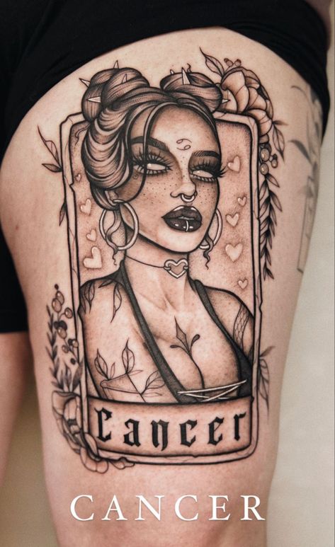 1975 Tattoo, Tattoos 2024, Tarot Card Tattoo, Tarot Tattoo, Card Tattoo Designs, Phrase Tattoos, Horoscope Tattoos, Funky Tattoos, Moon Tattoos