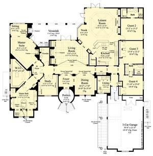 Vizzini House Plan - Sater Design Collection Multigenerational House Plans, Luxury Floor Plans, Colonial House Plans, Custom Home Plans, Mountain House Plans, Mediterranean Design, Spanish Style Homes, Family House Plans, Luxury House Plans