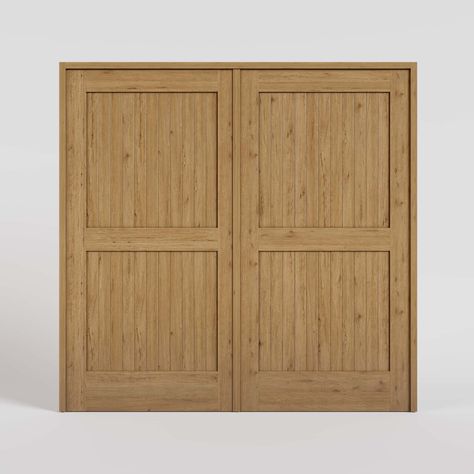 Wood look garage doors