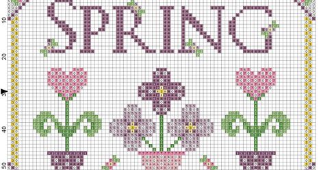 It's the first day of Spring here in Northeast Ohio but as I look out my window the weather certainly is not showing any signs of Spring... ... Spring Cross Stitch, Counted Cross Stitch Patterns Free, Free Cross Stitch Designs, Stitches Design, Free Cross Stitch Charts, Cross Stitch Freebies, Signs Of Spring, Just Cross Stitch, Winter Cross Stitch