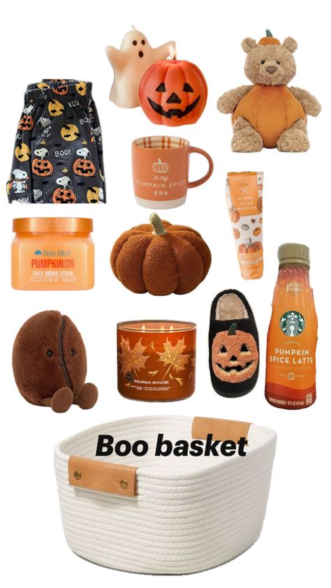 Fall basket for gf bf or friend boo basket Cute Boo Basket Ideas, Boo Basket Ideas Kids, Cute Boo Basket, Basket For Girlfriend, Boo Basket Ideas For Girlfriend, Boo Basket Ideas For Best Friend, Boo Basket Ideas, Fall Basket, Halloween Sleepover