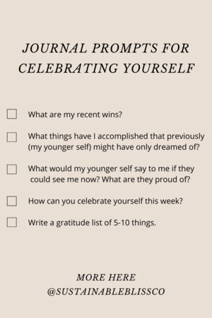 Do you regularly celebrate yourself? Do you take the time to appreciate how far you’ve come, and how much you’ve already accomplished? As ambitious people who love to set goals, look towards their future and dream big, it can sometimes be hard to drop into the present and get really grateful and proud of who you are and what you have right now, in the present. Psychology Prompts, Growth Prompts, Career Journal, 5 Minutes Journal, Morning Journal Prompts, Mindfulness Journal Prompts, Meditation Scripts, Celebrate Yourself, Daily Journal Prompts