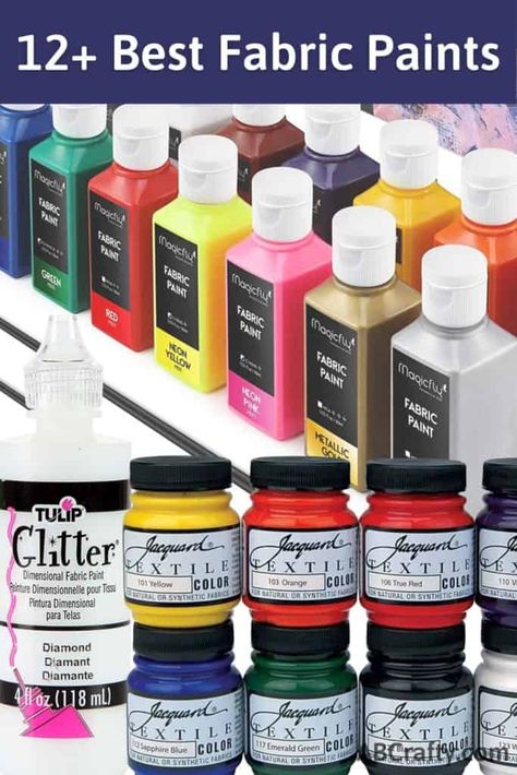 Fabric Paint – Best of 2021 Painting On Vinyl Fabric, Best Paint For Fabric, Best Fabric Paint For Denim, Fabric Paint Designs Creative, Acrylic Paint Fabric, Fabric Painting Ideas, Best Fabric Paint, Painted Apparel, Paint For Fabric