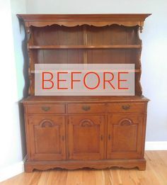 Vintage Hutch, Hutch Makeover, Ideas Hogar, Furniture Rehab, Refurbished Furniture, Furniture Restoration, Furniture Makeover Diy, Paint Furniture, Flipping Furniture