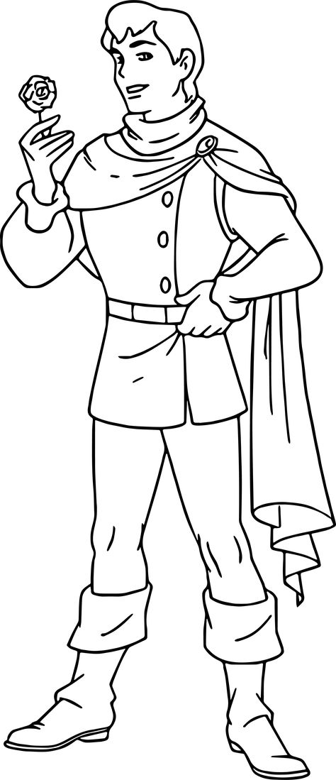 cool Snow White And The Prince Rose Coloring Page Prince Coloring Pages, Snow White Coloring Pages, Rose Coloring, Snow White Prince, Rose Coloring Pages, Disney Prince, Spring Coloring Pages, Character Inspiration Male, Princess Coloring Pages