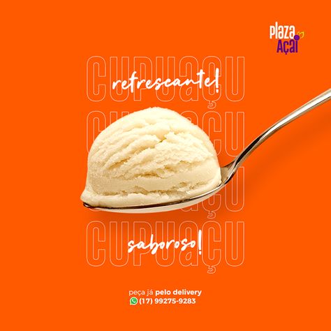 Social Media - Plaza Açaí 2020 #01 on Behance Ice Cream Social Media Design, Food Social Media Design, Graphic Design Cv, Ice Cream Poster, Restaurant Social Media, Advertising Graphic Design, Page Layout Design, Ice Cream Design, Ice Cream Brands