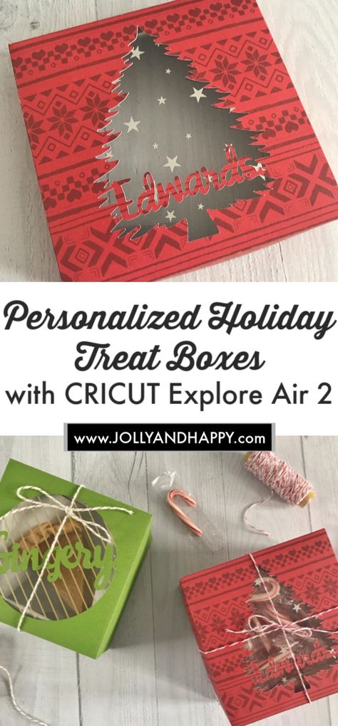 Cricut Christmas Gift Boxes, Christmas Box Cricut, Christmas Treat Boxes Cricut, Cricut Treat Bags, Cricut Boxes Ideas, Cricut Boxes Templates, Cricut Gift Boxes, Boxes With Cricut, Cricut Boxes