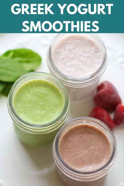 Here's how to make any protein-packed Greek yogurt smoothie! With just the perfect amount of sweetness and creaminess, you can enjoy this thick smoothie for breakfast or as a quick snack any time of day. Kid Smoothies, Yogurt Smoothie Recipes, Thick Smoothie, Smoothie For Breakfast, Greek Yogurt Smoothie, Toddler Smoothies, Baby Recipe, Make Greek Yogurt, Toddler Snack