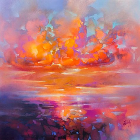 Scottish Landscape Painting, Scott Naismith, Contemporary Landscape Artists, Colourful Abstract, Seascape Art, Scottish Landscape, Colorful Abstract Painting, Abstract Art Landscape, A Level Art