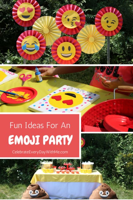 Check out these great decoration and game ideas for your Emoji Party! Smiley faces, smiling piles of poo and all sorts of other things your kids will love. Smile Day Ideas, Girls Emoji Birthday Party, Emoji Party Decorations, Emoji Decorations, Emoji Birthday Party, Girl Emoji, Emoji Birthday, Emoji Party, Kids Themed Birthday Parties