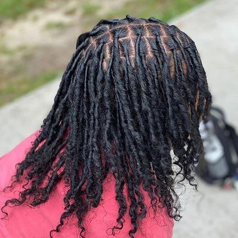 Coil Locs Journey, Curly End Dreads, Coil Locs Before And After, Goddess Dreadlocks, Dreads With Curly Ends, Starter Loc Sizes, Coil Starter Locs, Coil Curls, Coil Locs