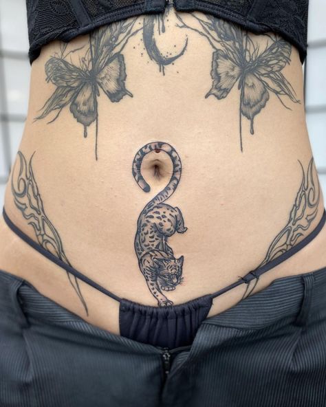 Tailbone Tattoo, Stomach Tats For Women, Women Stomach Tattoos, Lower Belly Tattoos For Women, Butterfly Stomach Tattoo, Female Stomach Tattoos, Lower Stomach Tattoo, Belly Tattoos For Women, Lower Stomach Tattoos For Women