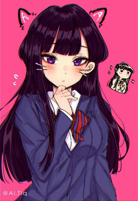 Komi Fanart, Komi San Wallpaper, Yandere Fanart, San Wallpaper, San Icon, Komi Shouko, Cute Eyes Drawing, Komi-san Wa Komyushou Desu, Spiderman Cosplay