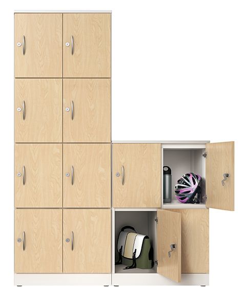 Great Openings locker system #lockers #greatopenings  #solutionsstudio Wooden Locker Ideas, Locker Cabinet Design, Built In Cubbies, Lactation Room, Small Lockers, Live Music Bar, Wood Lockers, Locker Ideas, Wooden Lockers