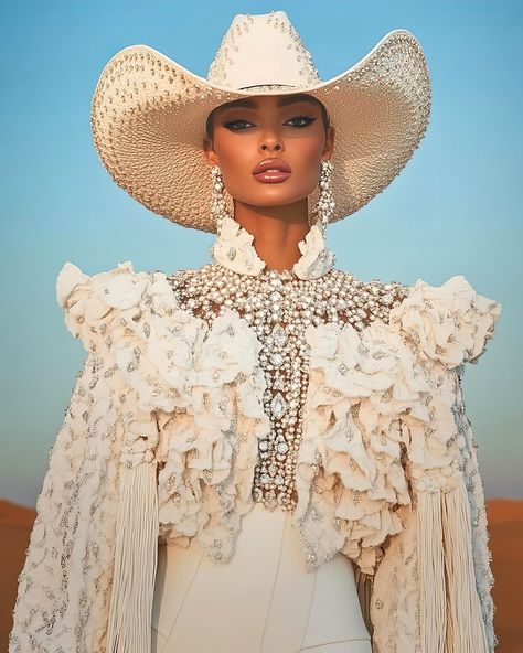 Who said you can’t wear white after Labor Day? Las Real Housewives are back and showing you just how to style it. ✨🤍 Mexican Cowgirl Outfits, Mayan Dress, Western Glam Outfit, Fiesta Costume, Traje Cowgirl, Mexican Cowboy, Matador Costume, Nighttime Outfits, White After Labor Day