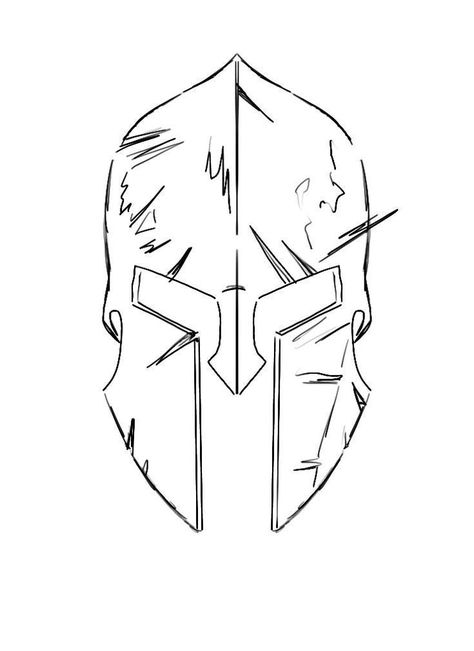 Spartan Tattoo Stencil, Spartan Helmet Drawing, Spartan Drawing, Spartan Tattoo Design, Roman Tattoo Ideas, Spartan Helmet Tattoo, Helmet Drawing, Helmet Tattoo, Spartan Tattoo