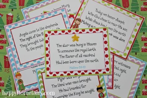 FREE Printable 12 Days of Christmas Poem and Nativity cards at happyhomefairy.com! Nativity Cards, Happy Home Fairy, Christmas Poem, The 12 Days Of Christmas, Jesus Birthday, Christmas Poems, Happy Birthday Jesus, Days Before Christmas, The Nativity