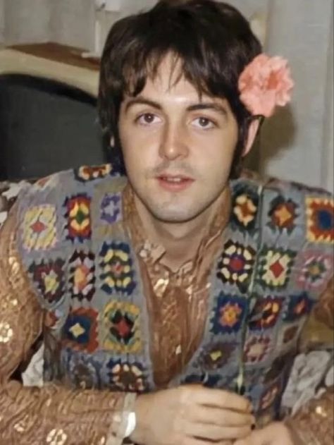 Ok here is the reason I love granny square vests so much. Thank you Paul McCartney ☮️🤍 Paul Mccartney Crochet Vest, Granny Square Vests, Crochet Inspo, I Love My Wife, Crochet Vest, She Likes, Paul Mccartney, John Lennon, Knit Vest