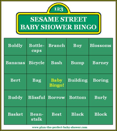 sesame street baby shower | Sesame Street Baby Shower Bingo Cards Baby Birthday Party Games, Baby Birthday Games, Baby Elmo, Sesame Street Birthday Party, Sesame Street Birthday, Muppet Babies, Baby Shower Bingo, Baby Shower Winter, Baby Birthday Party