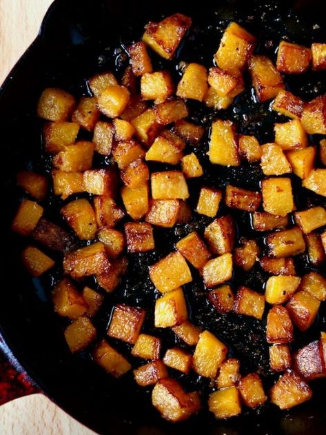 Pan Fried Butternut Squash, Sautéed Butternut Squash, Butternut Squash Stir Fry Recipes, Crispy Butternut Squash, Butternut Squash Seasoning, Butternut Squash Stir Fry, Sauteed Butternut Squash Recipes, Seasoning For Butternut Squash, Fried Butternut Squash