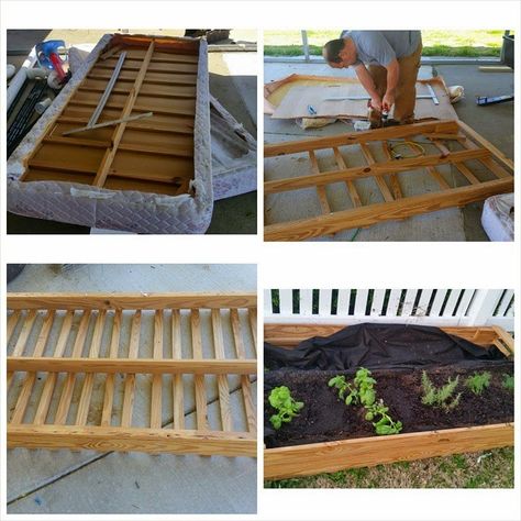 Best5Zach: How to Build a raised Herb Garden from Repurposed Box Springs Repurpose Box Spring Upcycle, Box Springs Repurpose, Box Spring Upcycle, Repurpose Box Spring, Repurposed Box Springs, Box Spring Repurpose, Box Spring Repurpose Upcycle, Box Spring Garden, Raised Herb Garden