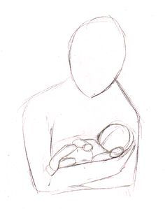 Holding A Baby Drawing Reference, Parent And Kid Drawing Reference, Parent And Child Drawing Reference, Holding A Baby, Baby Drawing, Architectural Drawing, Anime Drawing, Fan Art Drawing, Guided Drawing