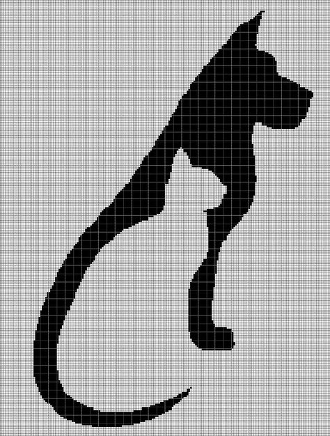 Dog And Cat Silhouette, Subversive Cross Stitches, Unicorn Cross Stitch Pattern, Cross Stitch Silhouette, Cat Cross Stitches, Digital Computer, Nature Cross Stitch, Cat Cross Stitch Pattern, Disney Cross Stitch