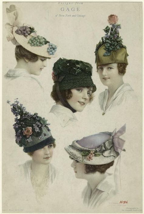 Victorian Era Hats, 1910s Hats, Edwardian Hat, Historical Hats, 1910s Fashion, Victorian Hats, Antique Hats, 20th Century Fashion, History Fashion