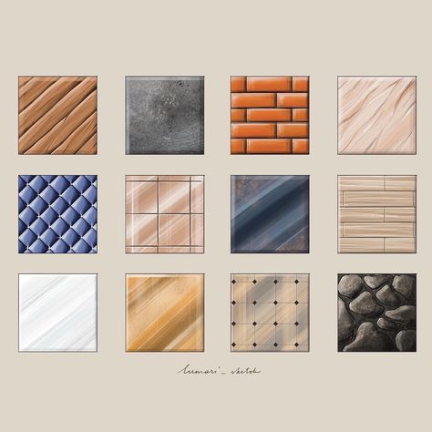 Tiles Rendering, Textures Sketch, Texture Sketch, Interior Design Sketchbook, Flooring Texture, Pallet Furniture Designs, Furniture Design Sketches, Sketching Tools, Landscape Architecture Drawing