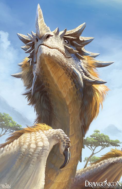 Two Legged Dragon, Dragon Looking Up, Gold Wyvern, Gold Dragon Art, Dragon Person, Desert Dragon, Sitting Dragon, Dragon Concept Art, Dragon Fanart