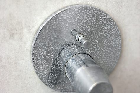 How to Easily Remove Hard-Water Stains from Any Surface, According to Cleaning Pros Remove Water Stains From Stainless Steel, How To Remove Hard Water Stains, How To Remove Hard Water Build Up, Shower Door Cleaner, Remove Water Spots, Remove Water Stains, One Glass Of Wine, Hard Water Spots, How To Clean Chrome