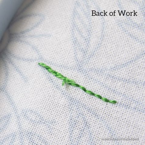 Back of Embroidery: 3 Tips for Keeping it Neat – When it Matters! – NeedlenThread.com Embroidery Backing, Back Stitch Embroidery, Embroidery Materials, Cute Embroidery, Embroidery On Clothes, Needle Arts, Embroidery Needles, Straight Stitch, Back Stitch