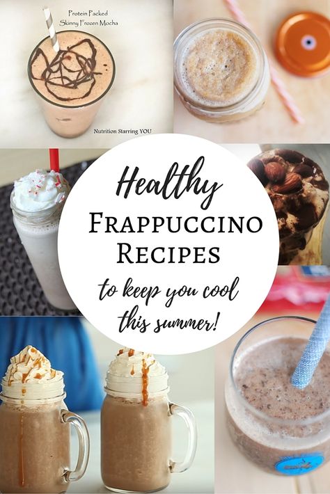 These healthy frappuccino recipes and blended coffee drinks are ideal for a cool treat on a hot summer day - and better yet, they won't derail your diet! Frappuccino Recipes, Post Workout Smoothie Recipes, Blended Coffee Drinks, Homemade Iced Coffee, Banana Apple Smoothie, Homemade Frappuccino, Frappe Recipe, Frappuccino Recipe, Easy Coffee Recipes