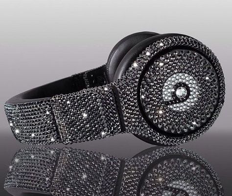 This will make a great gift idea, we love it! Found on a wishlist of Wishmob. Visit wishmobapp.com Dre Headphones, Cute Headphones, Beats By Dre, Best Headphones, Earbud Headphones, Beats Headphones, Bling Bling, Black Diamond, Swarovski Crystal