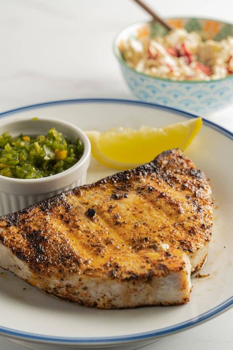 Swordfish Recipes Pan Seared, Blackened Swordfish, Baked Swordfish, Steak In The Oven, Swordfish Steak, Grilled Swordfish, Swordfish Recipes, Cajun Seafood, Blackened Seasoning