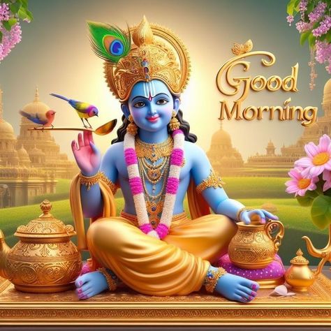 Krishna Good Morning, Get Well Prayers, Good Morning Gif Images, Animals With Horns, Good Morning Clips, Good Morning Krishna, Good Morning Wishes Gif, Good Morning Animation, Photos Of Lord Shiva