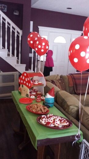 Gnome Birthday Party Decorations, Gnome Garden Party, Gnome Party Ideas, Gnome Baby Shower Ideas, Gnome Birthday Party, Gnome Birthday, Gnome Party, Ben And Holly, Lions Club