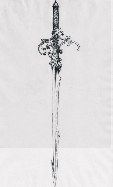 Spear Tattoos, Longsword Tattoo, Dagger Back Tattoo, Tatoo Crown, Feminine Dagger Tattoo, Fairytale Tattoo, Dagger Tattoo, Vine Tattoos, Spine Tattoo