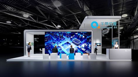 Tech Booth Design on Behance Tech Exhibition Booth, Tech Exhibition Design, Digital Exhibition Design, Tech Booth Design, Event Booth Design Exhibitions, Exhibition Design Booth, Tech Booth, Information Booth, Booth Design Exhibition