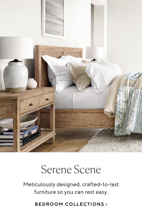 Bedroom Collections Pottery Barn Farmhouse Bedroom, Pottery Barn Nightstand, Sausalito Nightstand, Pottery Barn Sausalito, Large Nightstands, Reclaimed Wood Nightstand, Farmhouse Nightstand, Metal Nightstand, Resort Living